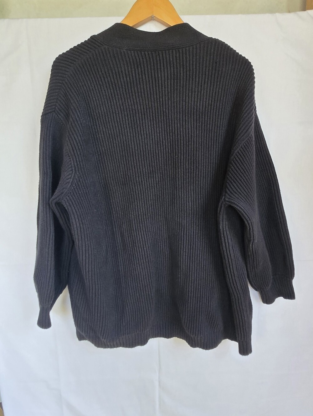 Quince Organic Cotton Ribbed Open Cardigan with Pockets-Size Xl - Picture 7 of 7